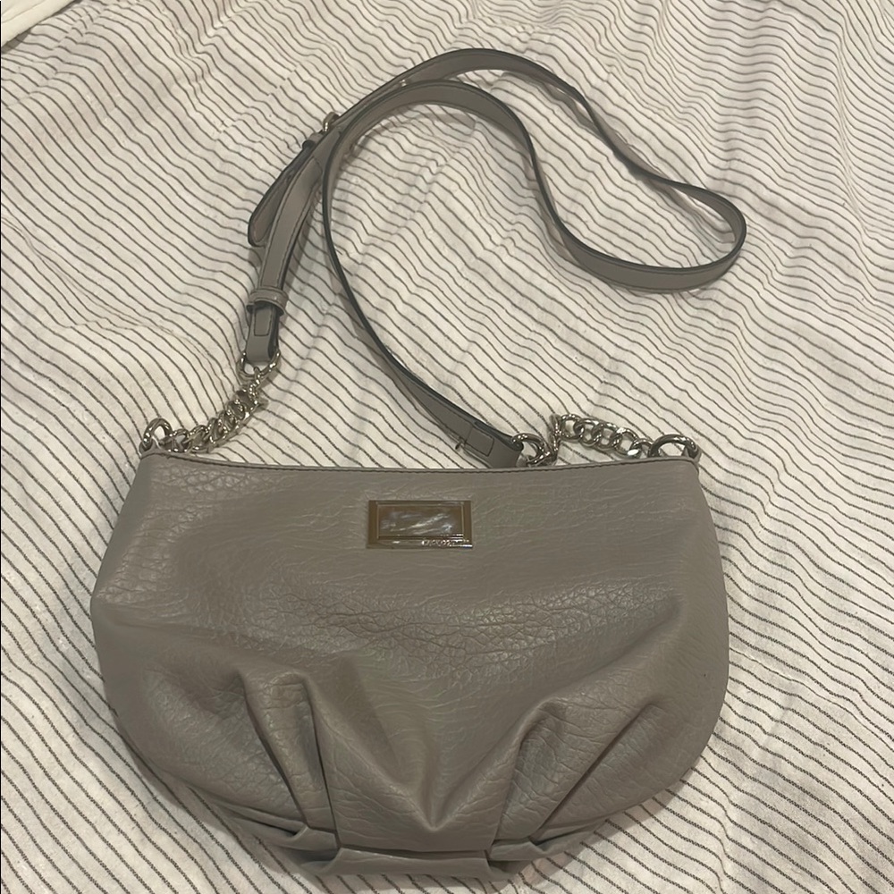 Juicy Couture Gray Leather Shoulder Bag